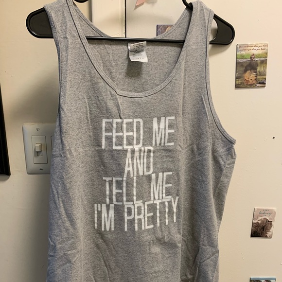 Feed me and tell me I’m pretty tank top - Picture 1 of 3